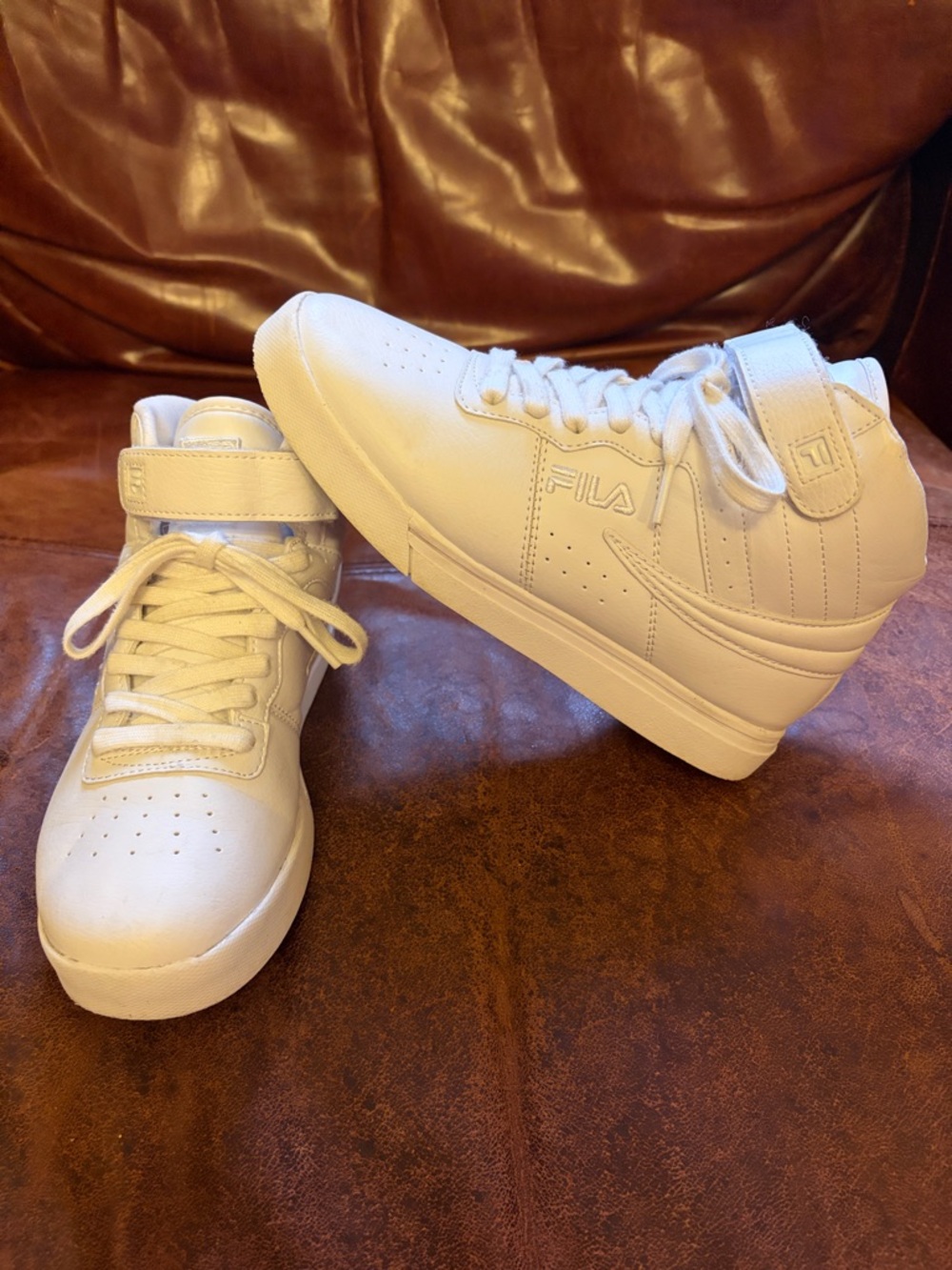 FILA VULC 13 White High Tops Size US 5 (EUR 37.5)